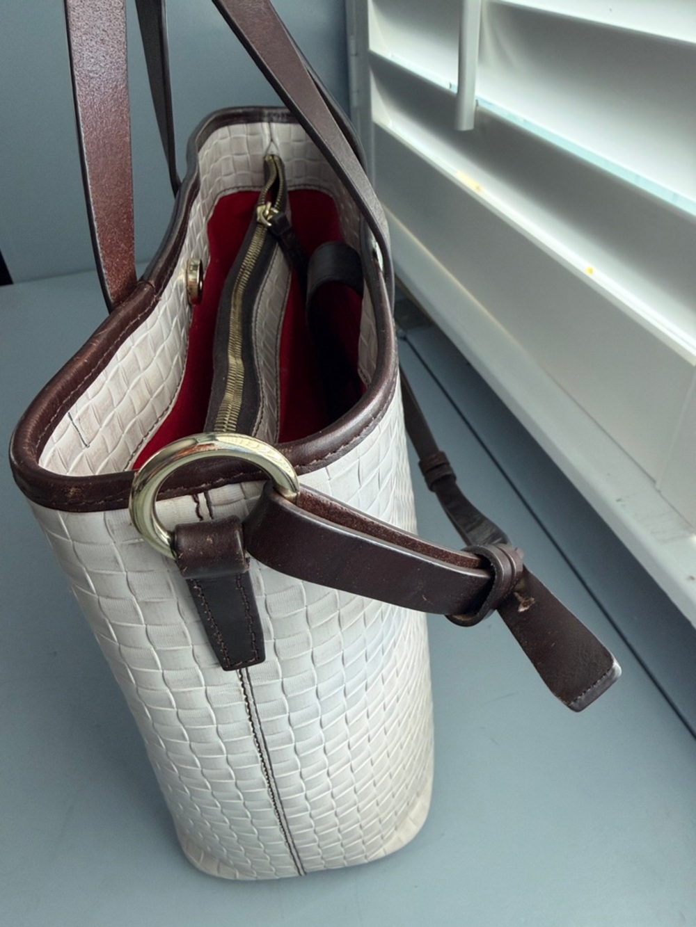 Dooney & Bourke Liliana  Woven Leather Tote - Picture 9 of 12